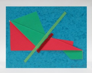 Pliage sur fond bleu - 1981
