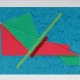 Pliage sur fond bleu , 1981